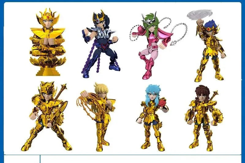 Saint Seiya caixa surpresa Vol.1.2 - Modelos Móveis com figuras articuladas em design detalhado e montagem fácil.