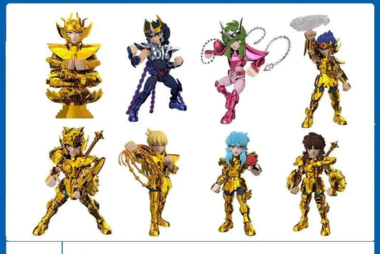 Saint Seiya caixa surpresa Vol.1.2 - Modelos Móveis com figuras articuladas em design detalhado e montagem fácil.