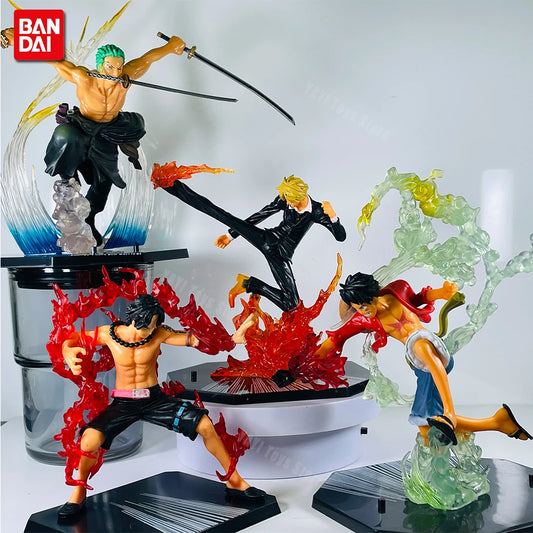 Figura colecionável One Piece, capturando poses de batalha icônicas. Peças perfeitas para fãs que buscam um destaque sonoro em suas coleções.