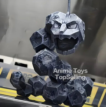 Figura detalhada de Onix com 14cm de altura em PVC, ideal para colecionadores e fãs da série Pokémon.