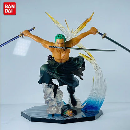 Figura colecionável One Piece, capturando poses de batalha icônicas. Peças perfeitas para fãs que buscam um destaque sonoro em suas coleções.