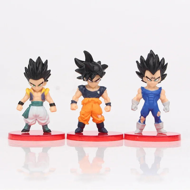 Dragon Ball Mini Figures conjunto com 8 a 21 mini figuras colecionáveis detalhados, ideais para fãs e colecionadores.