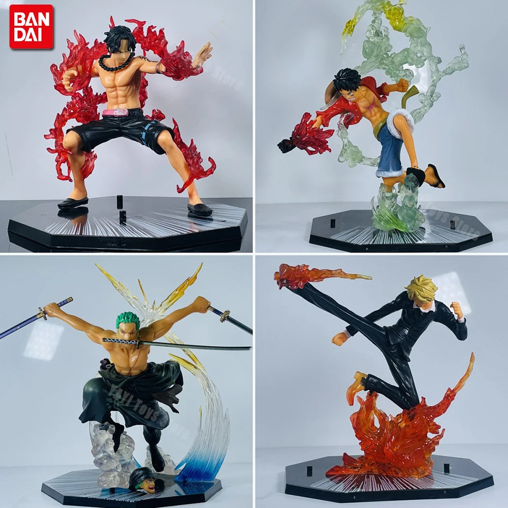 Figura colecionável One Piece, capturando poses de batalha icônicas. Peças perfeitas para fãs que buscam um destaque sonoro em suas coleções.