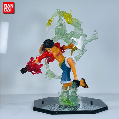 Figura colecionável One Piece, capturando poses de batalha icônicas. Peças perfeitas para fãs que buscam um destaque sonoro em suas coleções.