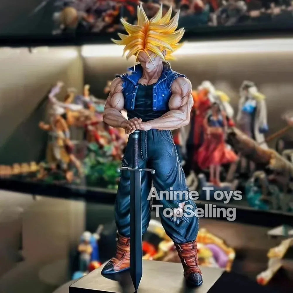 Dragon Ball Z Trunks Figura de Ação 25cm. Perfeita para colecionadores e fãs do anime