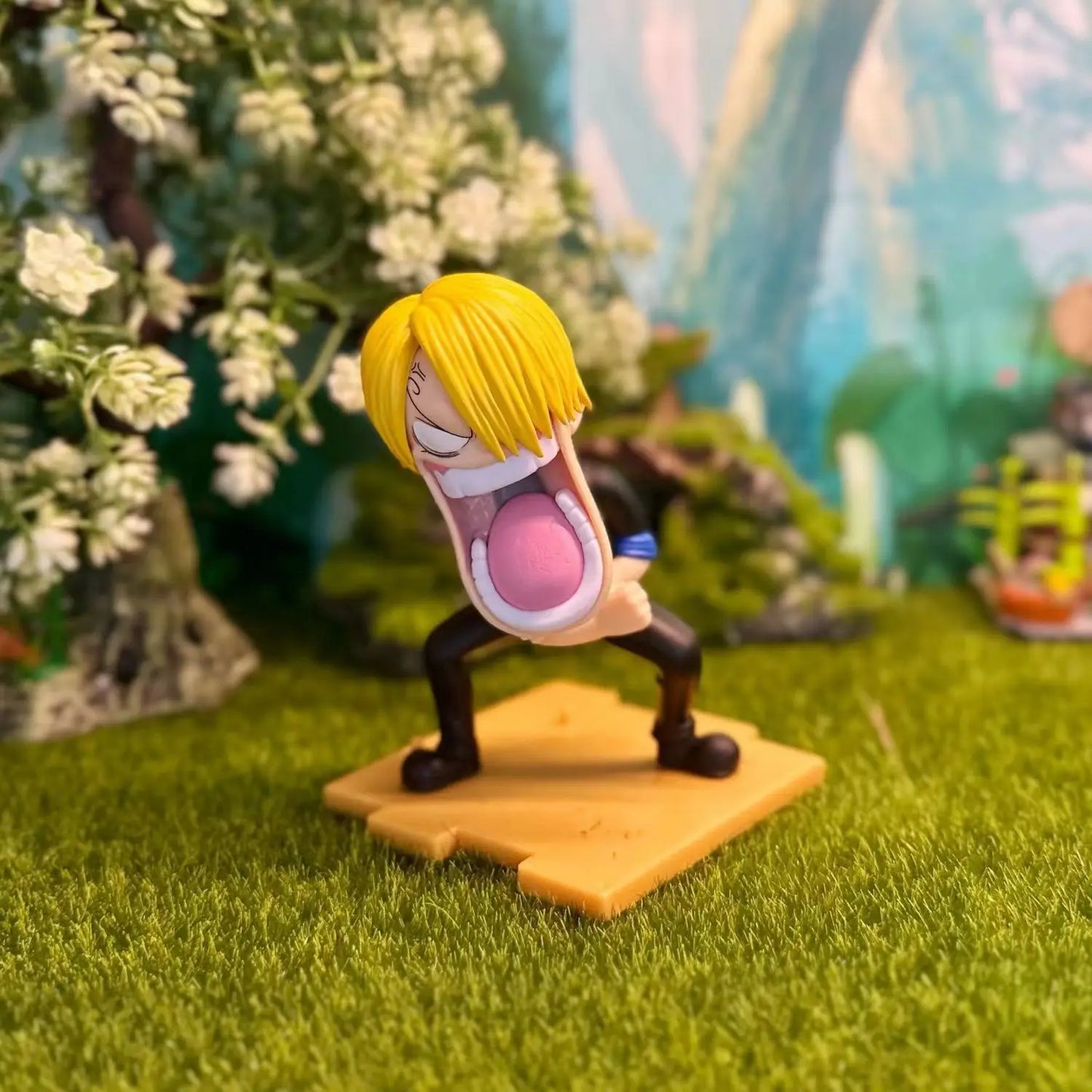 One Piece conjunto de figuras de 15 cm, item colecionável bem elaborado que incorpora heróis essenciais de One Piece