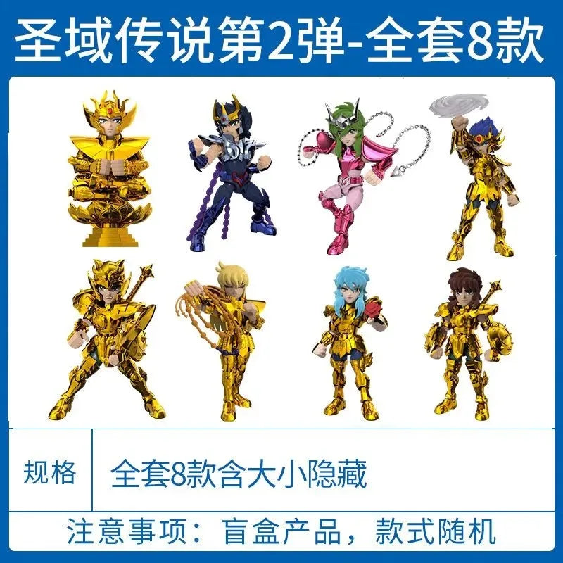 Saint Seiya caixa surpresa Vol.1.2 - Modelos Móveis com figuras articuladas em design detalhado e montagem fácil.